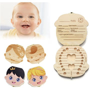 Trade Shop - Porta Dentini Scatola In Legno Per Bambino Maschietto Cofanetto Ricordi Neonato -