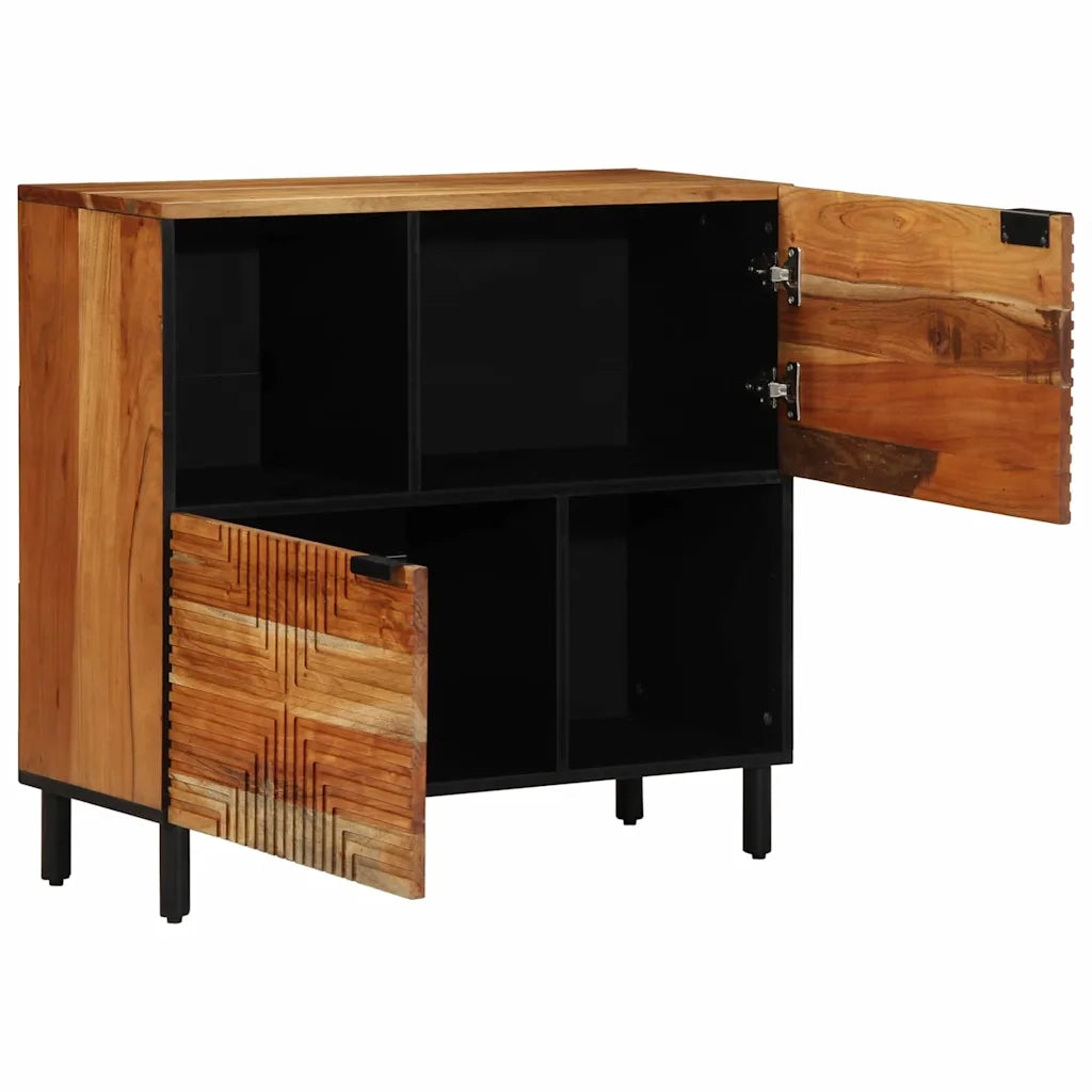 Credenza Naturale 80 x 33,5 x 75 cm Legno di Acacia Massello 4017783