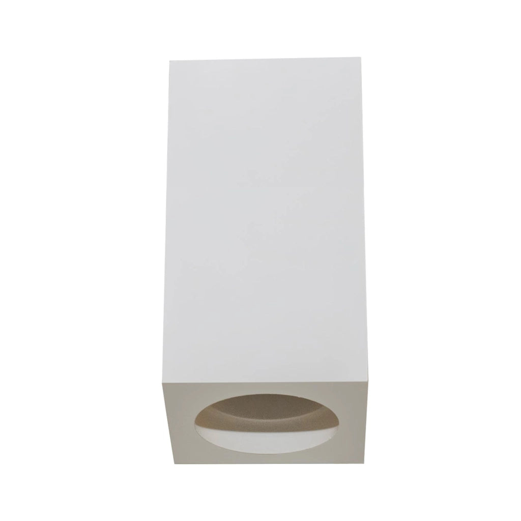 Plafoniera quadrata porta faretto gesso attacco GU10 luce soffitto interni negozio vetrine soffitto 230V altezza 14cm