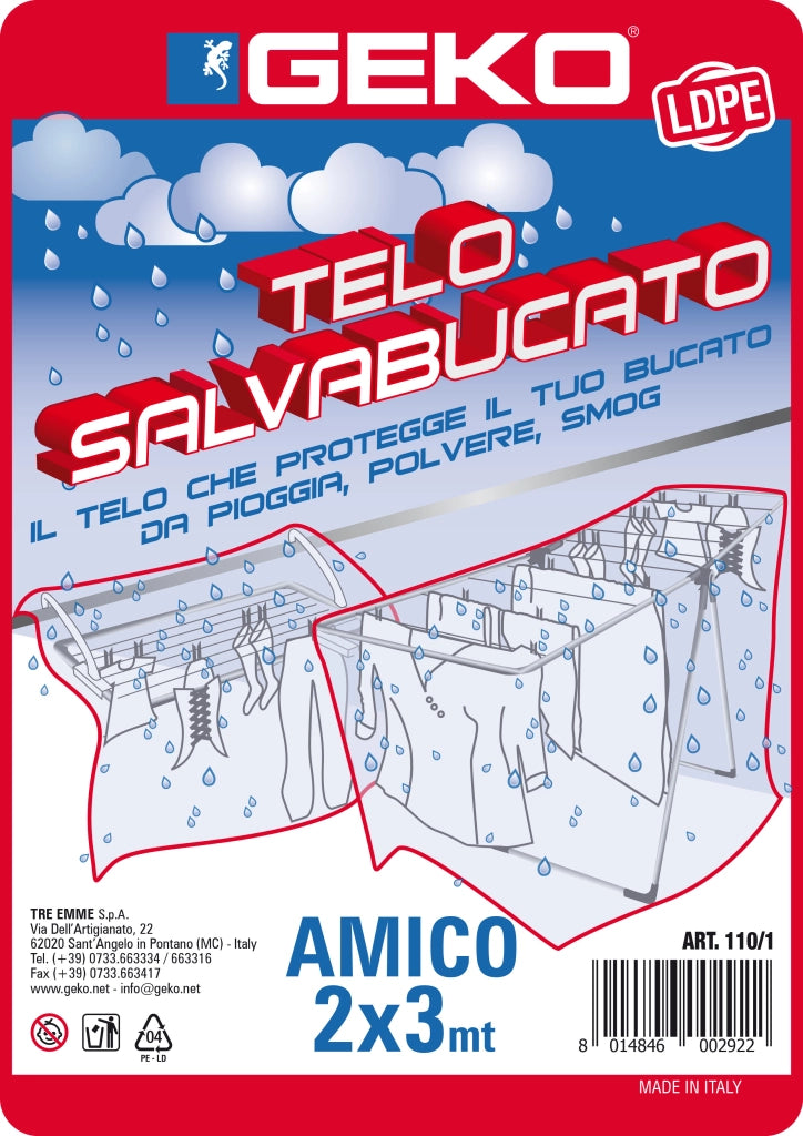 TELONE ANTI PIOGGIA POLIETILENE AMICO 200X300 CM*- 28,0 pz
