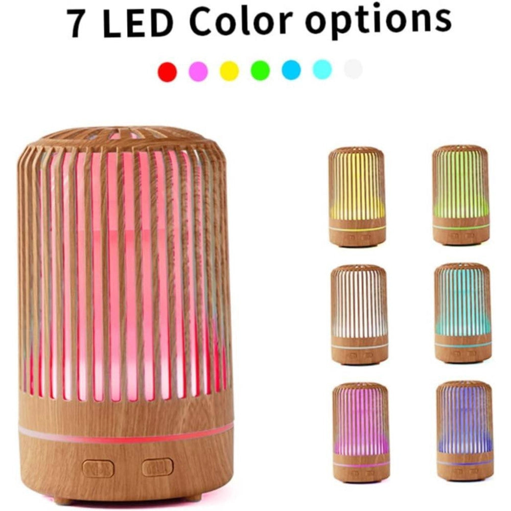 Trade Shop - Umidificatore Per Ambiente Aromaterapia Oli Essenzili Con Luce Notte Profumatore -