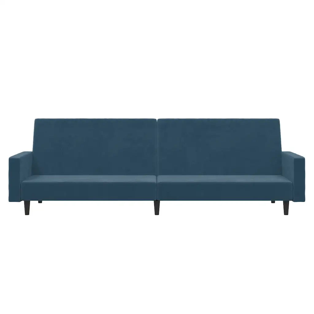 Divano letto | Sof¨¤ letto | Letto singolo a 2 Posti Blu in Velluto
