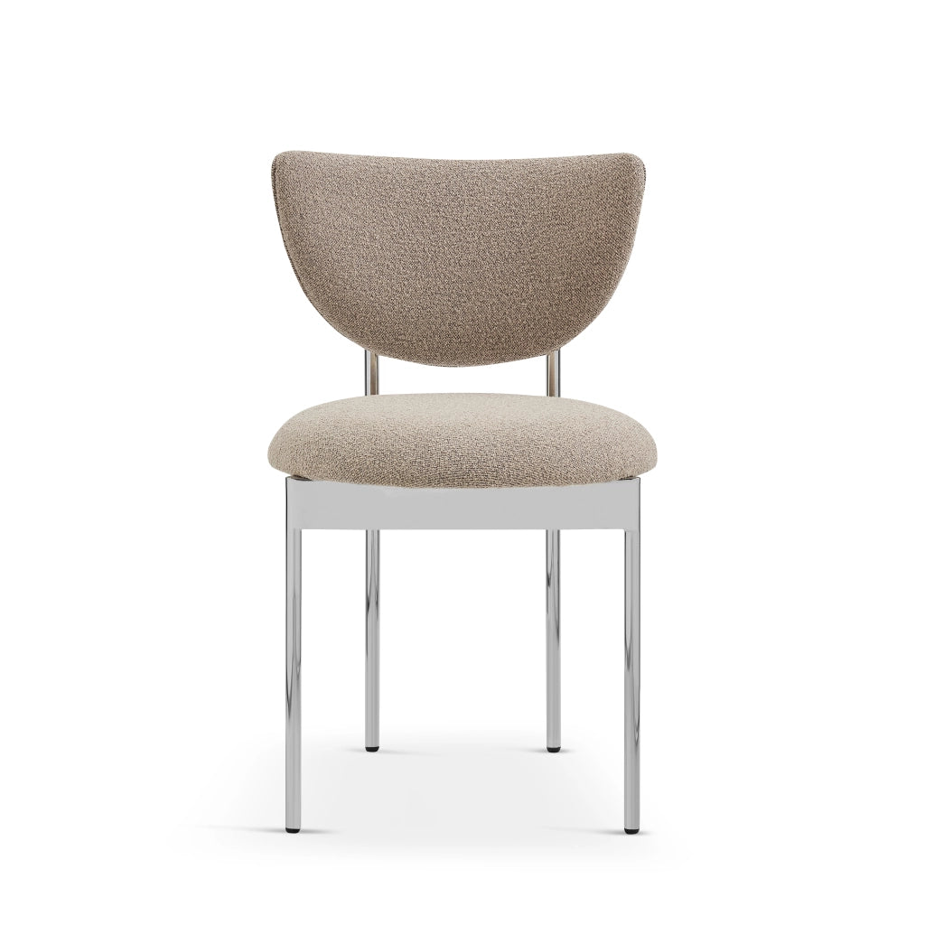 Set 2 Sedie da Pranzo Stile Scandinavo ¨C MINIMAL ¨C Tessuto, Gambe in Metallo, 78x60x56 cm