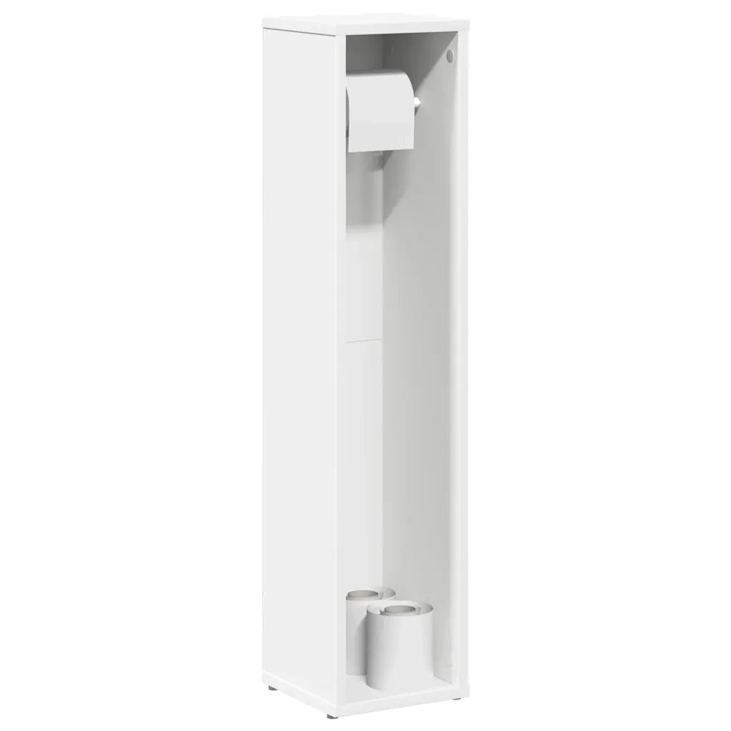 Mobile da Bagno | Armadio da bagno con Portarotolo Bianco 20,5x20x90 cm