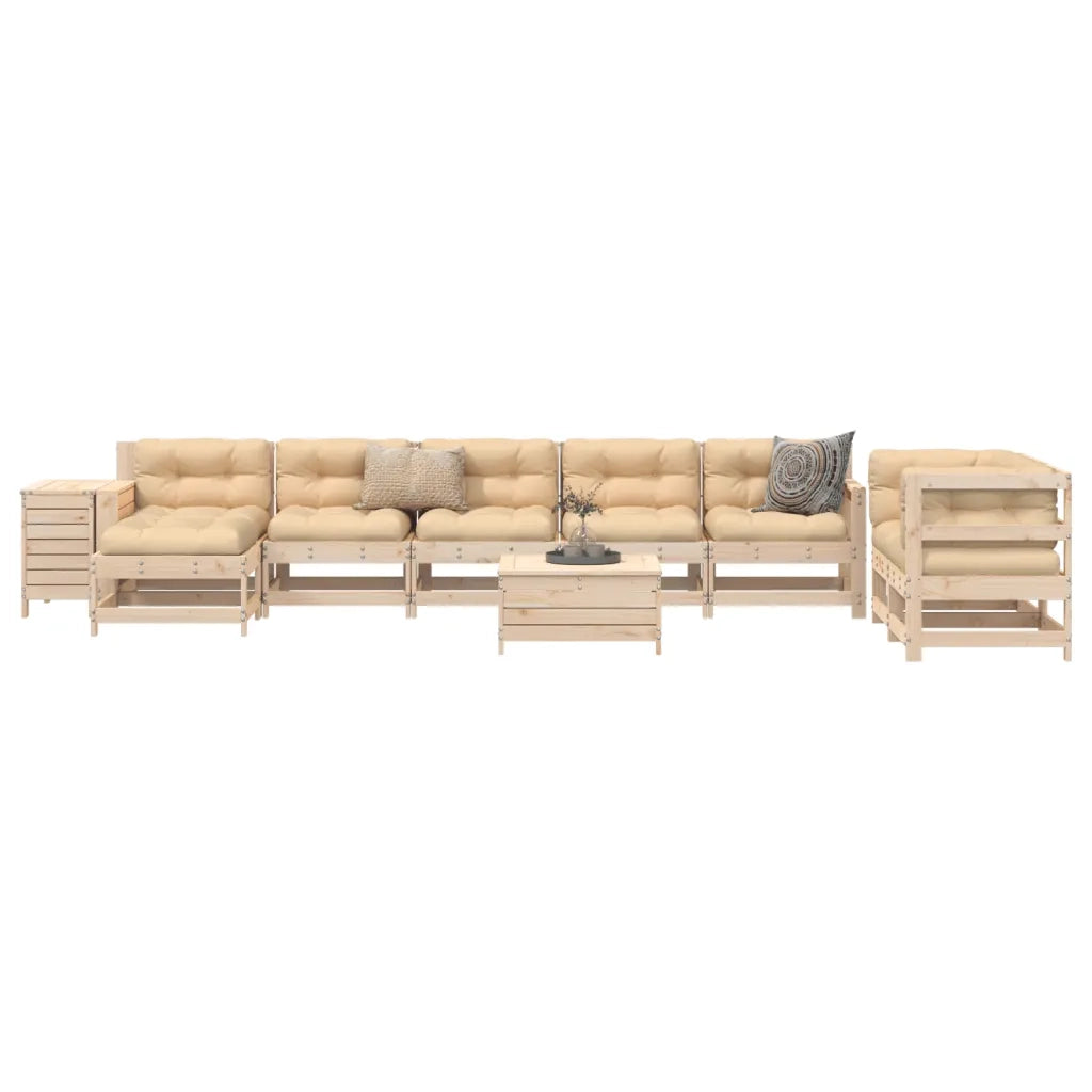 Set Divani da Giardino 10 pz in Legno Massello di Pino 3250664