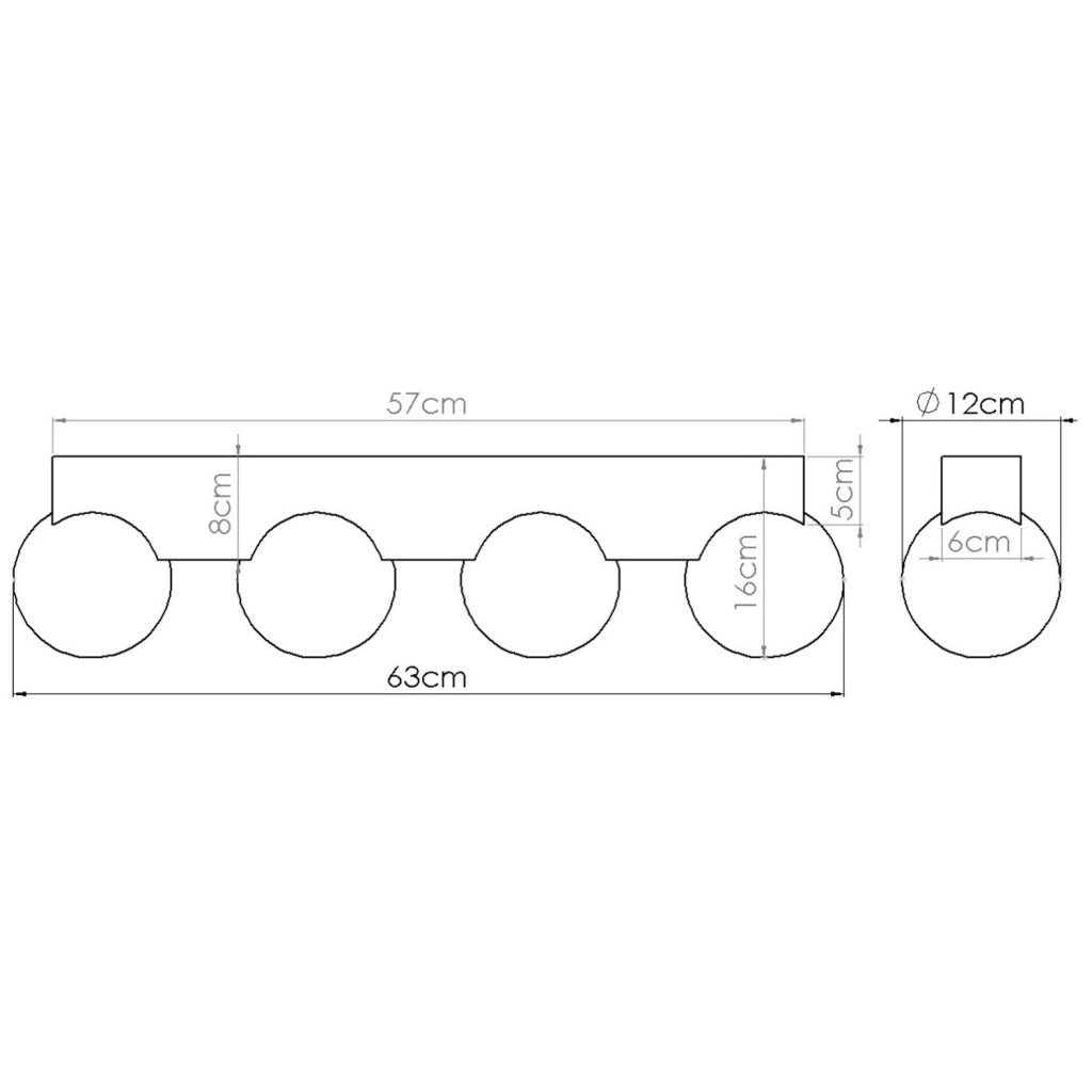 Lampada a sospensione BULBO Peach Puff a 4 luci in legno e vetro, design moderno
