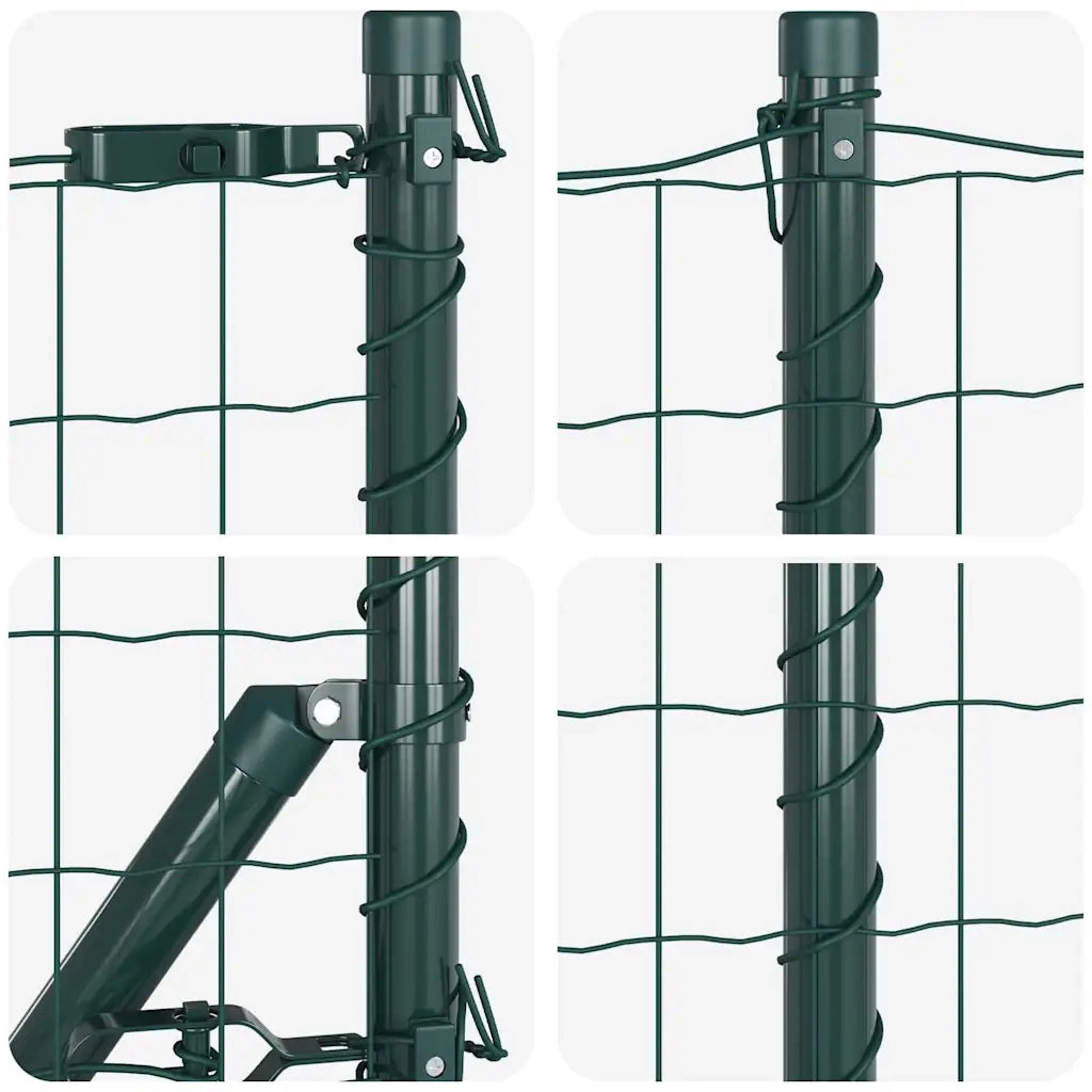 Recinzione con Posto Verde 0,4 x 50 m Acciaio e PVC 3350603