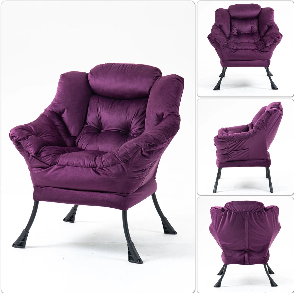 POLTRONA Relax con struttura in metallo Viola