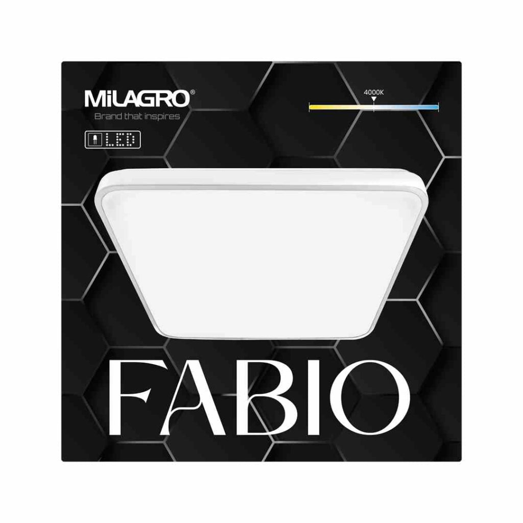 Plafoniera LED Milagro Fabio 37cm 23W 4000K Bianca