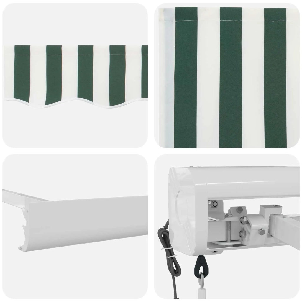 Tenda da Sole Verde e Bianco 500 x 300 x 165 cm 3331472
