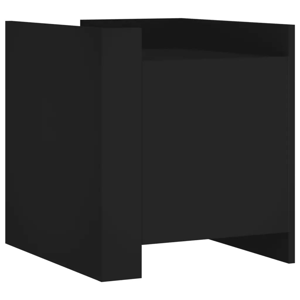 Comodino | Armadio da Notte | Mobiletto da notte Nero 45x50x50 cm in Legno Multistrato