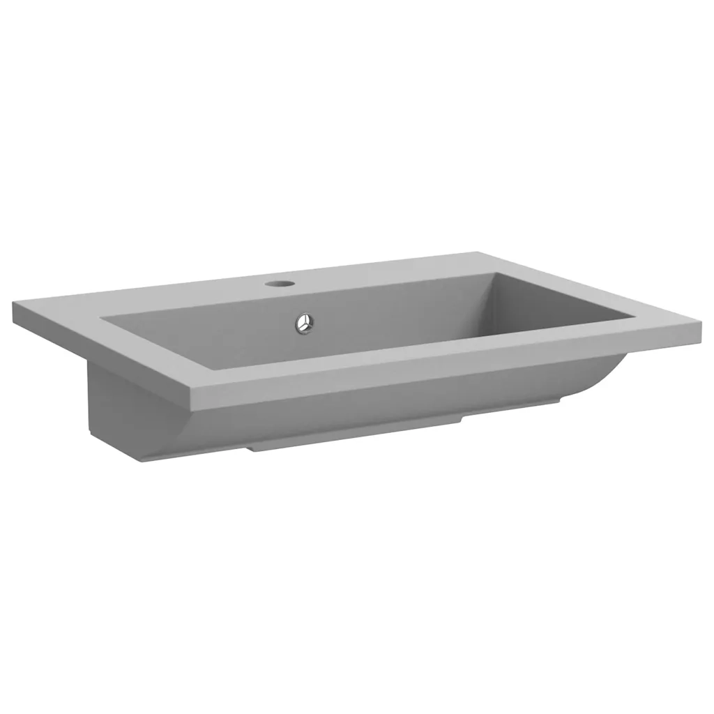 Lavandino in Granito 600x450x120 mm Grigio 142963
