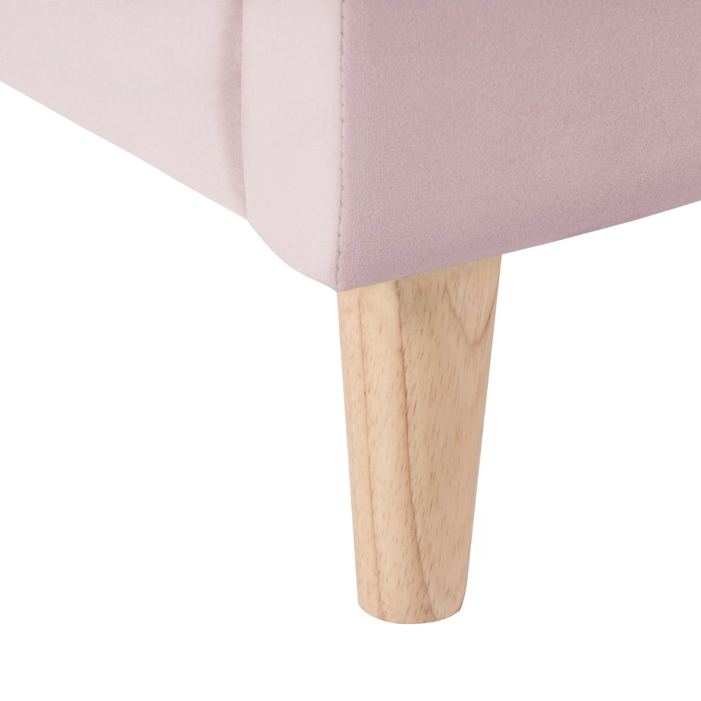 Letto singolo in velluto tortora con base a doghe 90 x 200 cm Camera Moderna Tradizionale