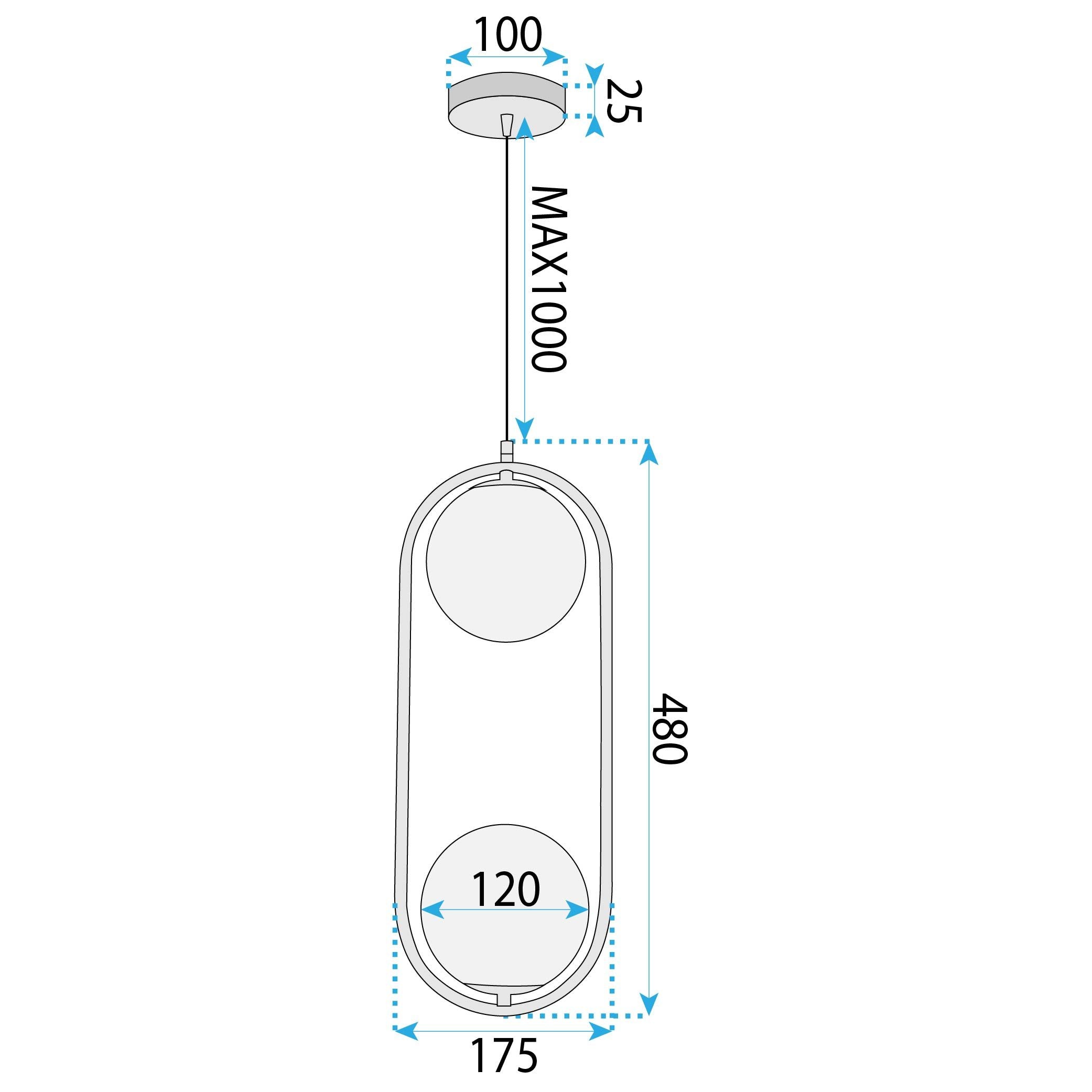 Lampada G134-2cp Gold
