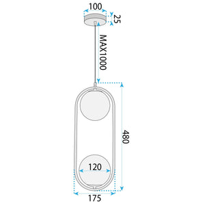 Lampada G134-2cp Gold