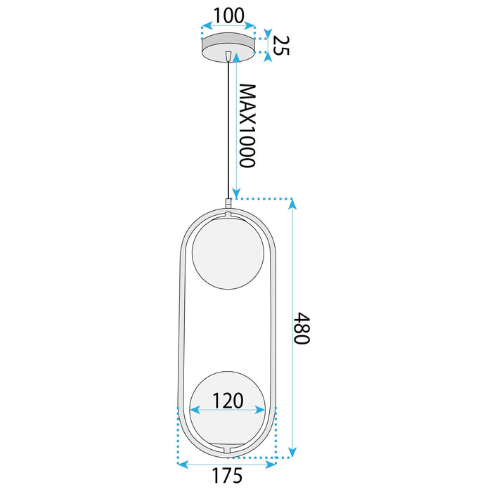Lampada G134-2cp Gold