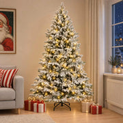 Albero di Natale Artificiale con Rami Pieghevoli 150 cm 150 LED 3465492