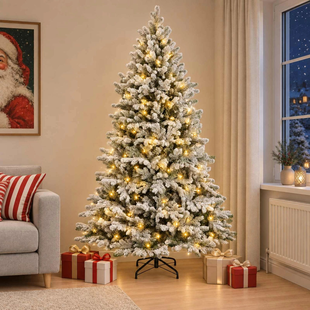 Albero di Natale Artificiale con Rami Pieghevoli 150 cm 150 LED 3465492