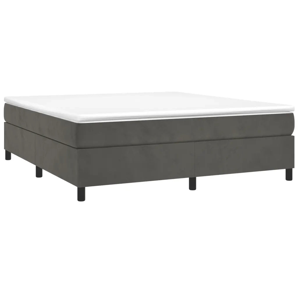 Struttura Letto a Rete a Molle Grigio Scuro 180x200 cm Velluto