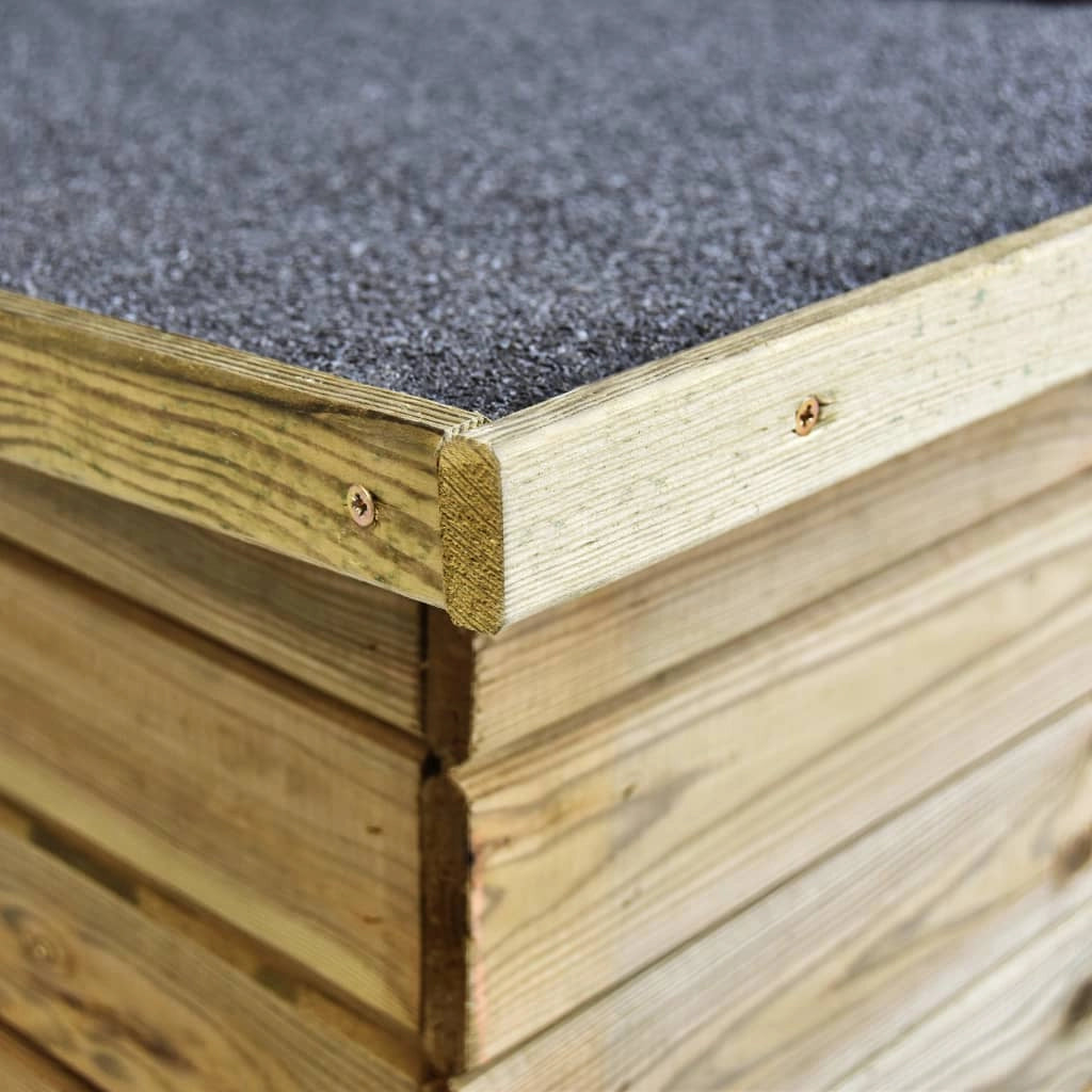 Casetta da giardino baita ripostiglio casetta da esterno robusta casetta per attrezzi 232 x 110 x 170 cm legno di pino impregnato marrone 02_0022161