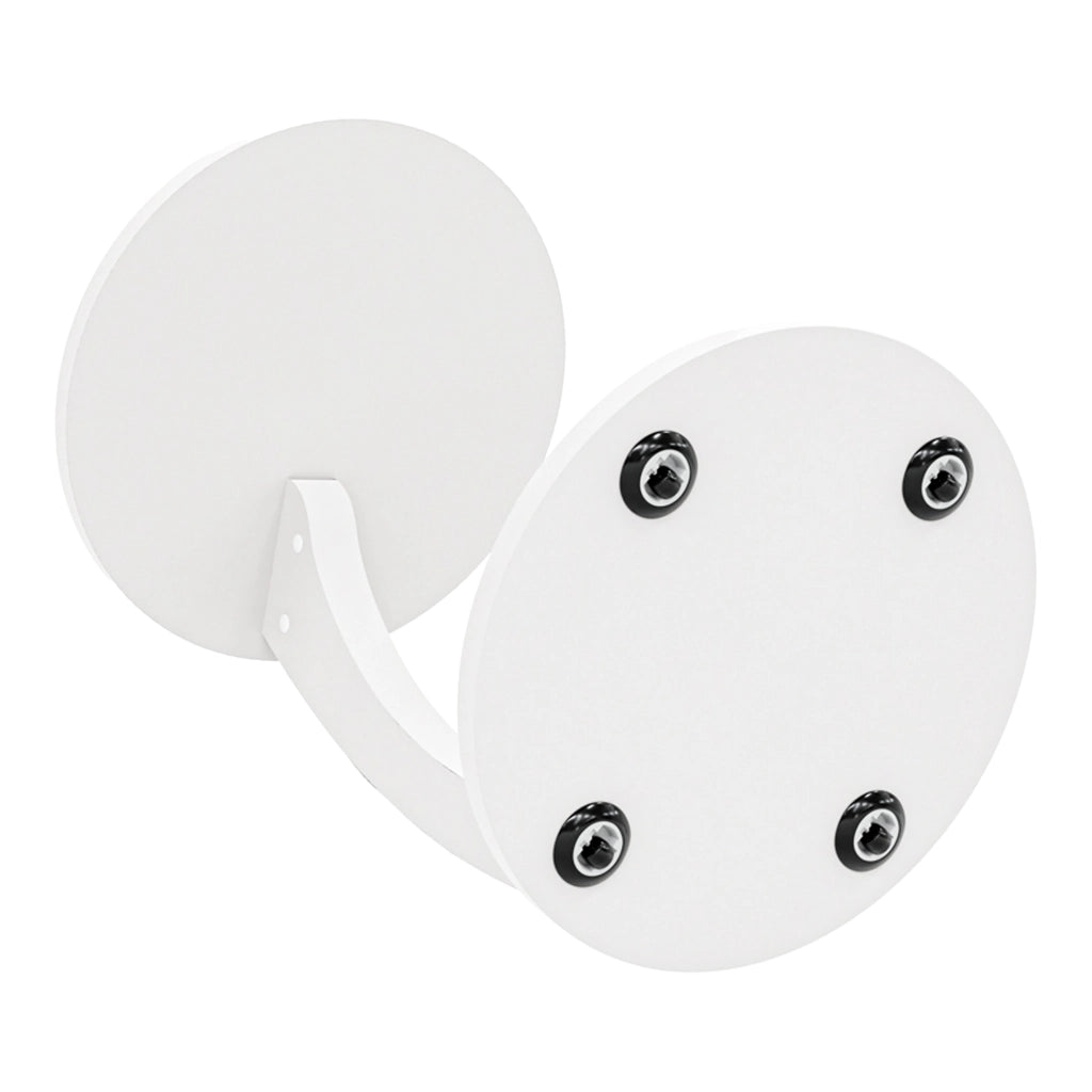 Tavolino da Divano Holeby con Rotelle e Piano Rotondo - Bianco [en.casa]