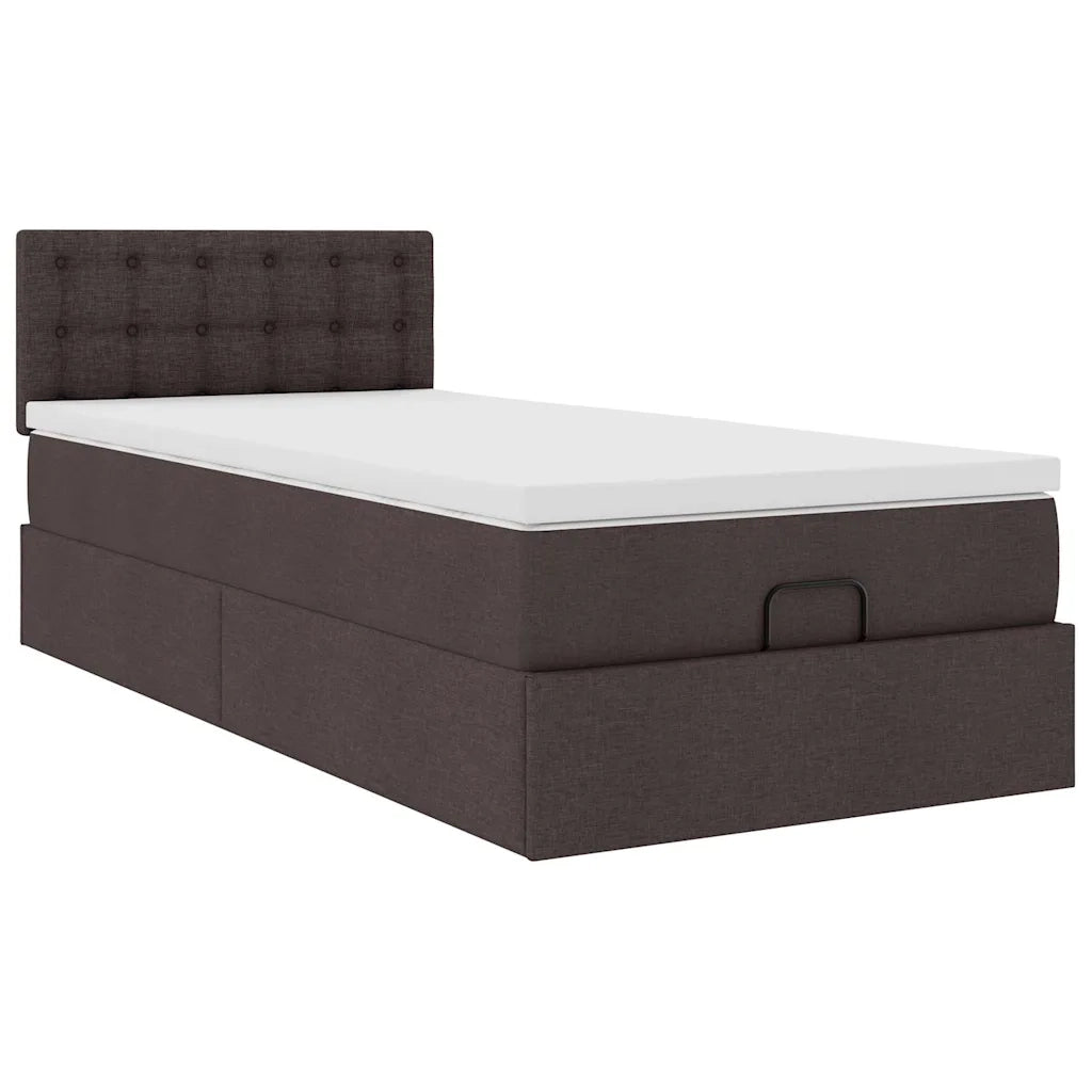 Struttura Letto Pouf con Materasso 90x190 cm in Tessuto 3311590