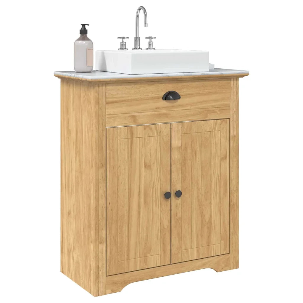 Mobile da Bagno con porta BODO Marrone miele 70 x 35 x 80 cm