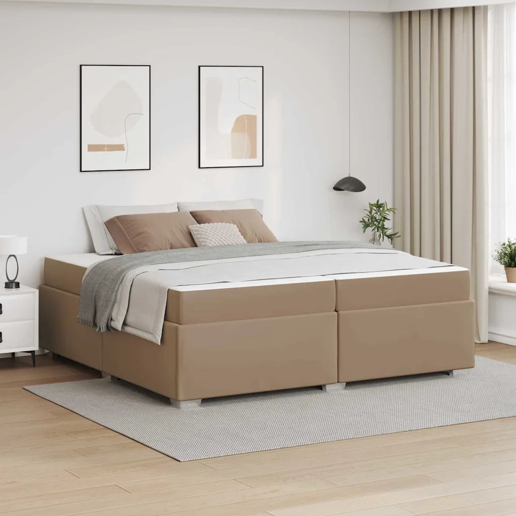 vidaXL Struttura del letto Cappuccino 200 x 200 cm Pelle sintetica