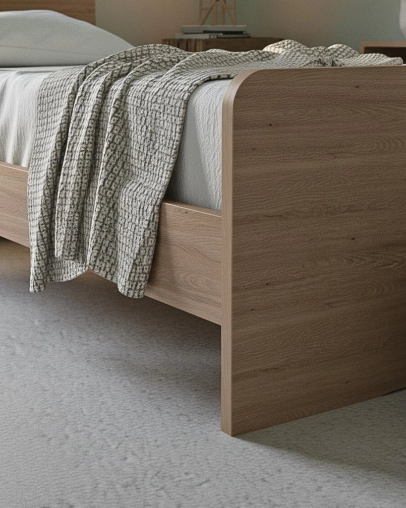 Letto easy con fascioni e pediera - Letto singolo 87 x 197 - Struttura Virginia - Rete e materasso esclusi_