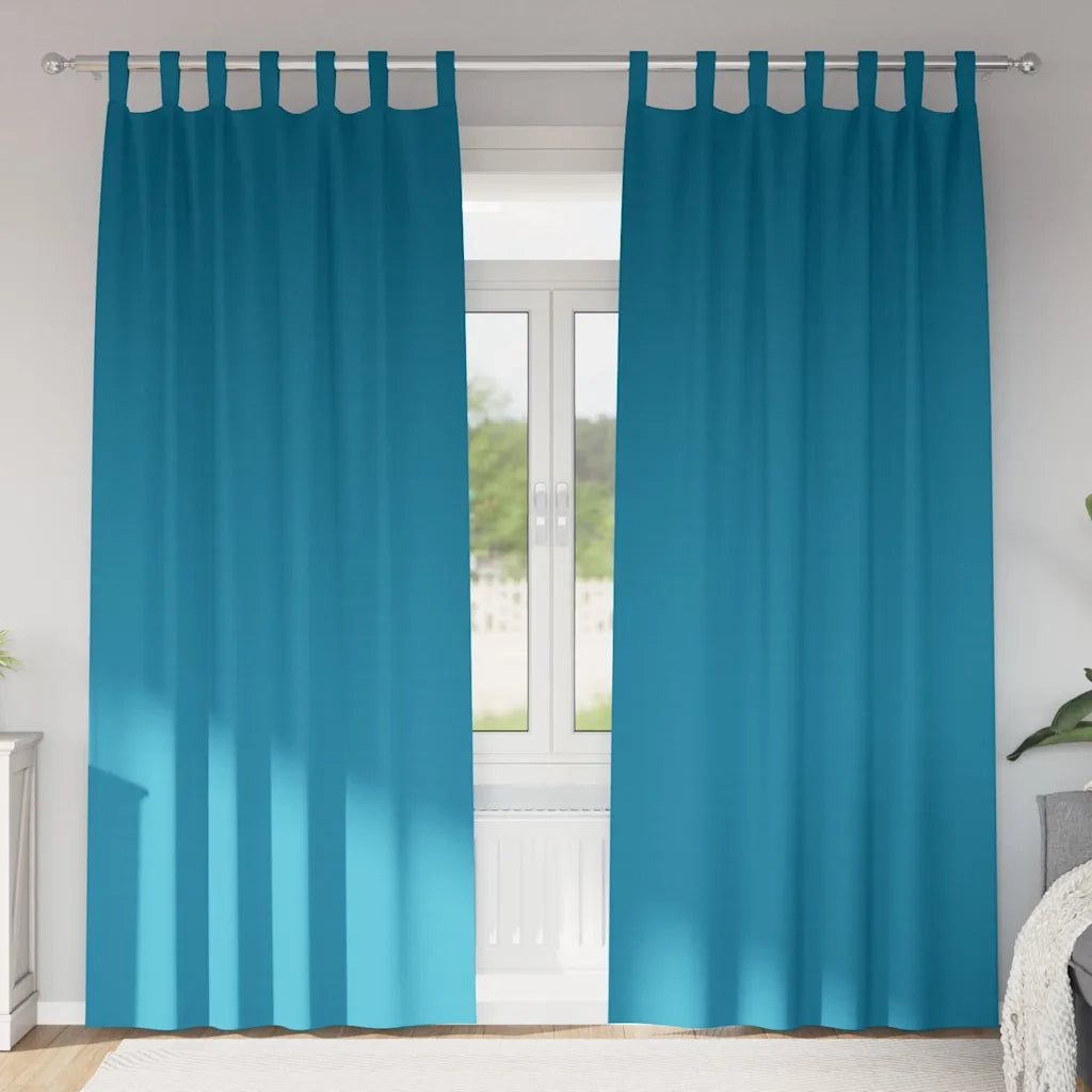 Tende Blackout con Anelli 2 pcs Turchese 260 x 140 cm 4107642