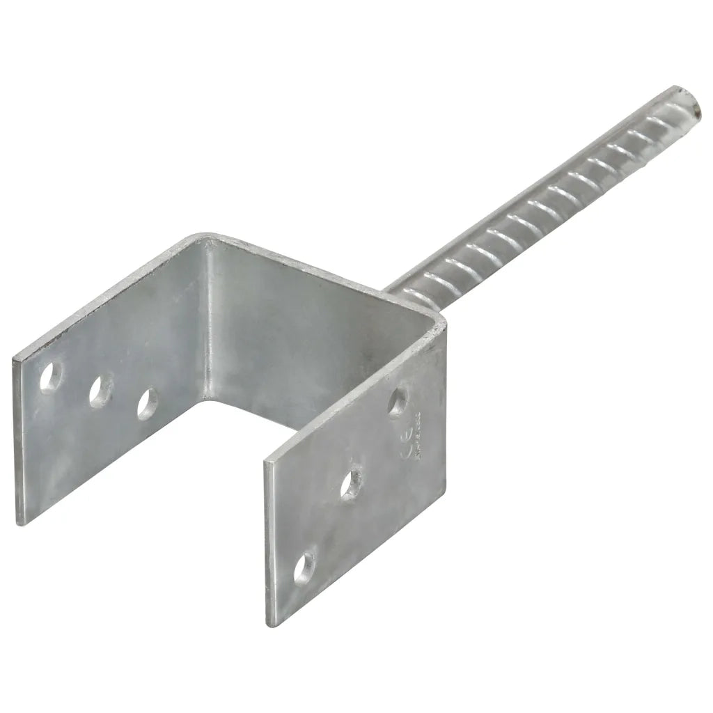 Picchetti per Recinzione 6 pz Argento 9x6x30 cm Acciaio Zincato CFW7580312