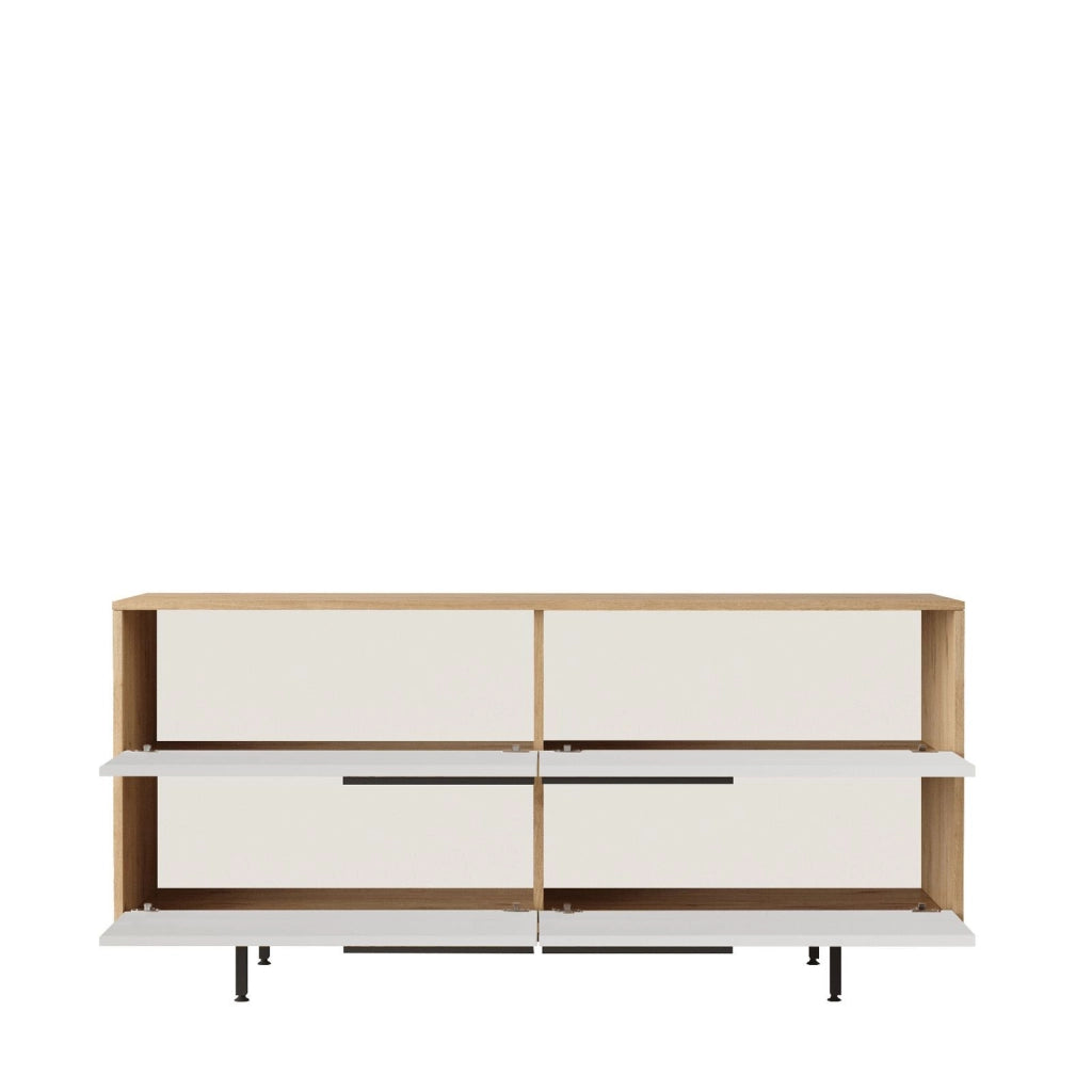 Credenza in legno "ON3-SW" - 160 x 44 x 74 cm - Bianco