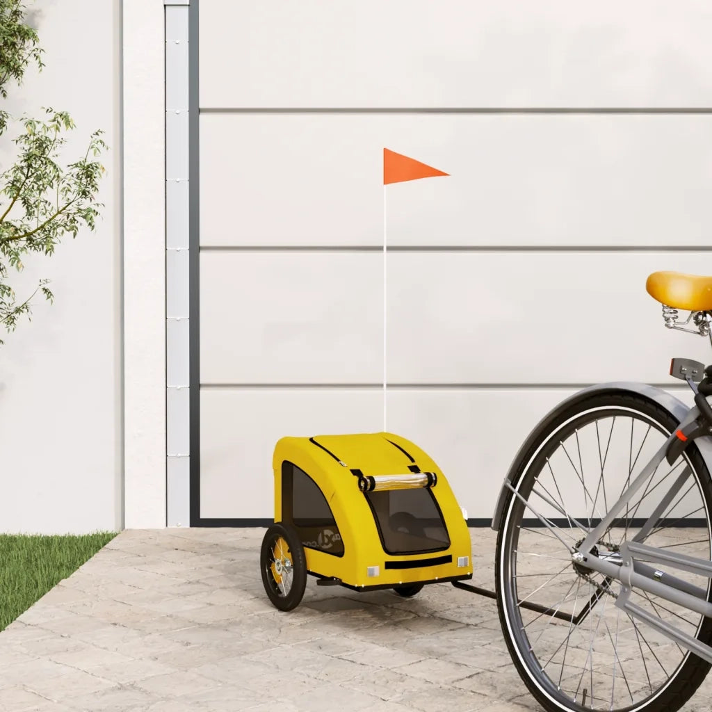 Rimorchio da Bici per Animali Giallo Oxford e Ferro CFW5465648