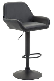 Sgabello Braga in similpelle nero,nero