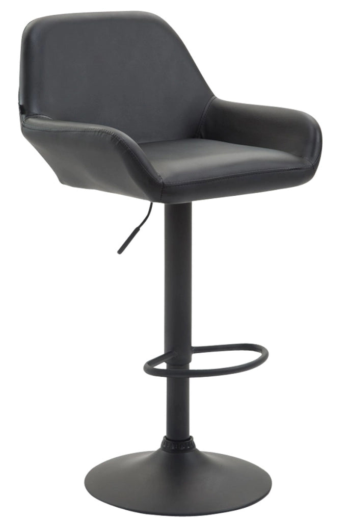 Sgabello Braga in similpelle nero,nero