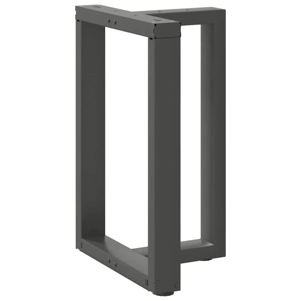 Set di 2 gambe regolabili a forma di T per tavolo da pranzo 60 x 35 x 73 cm design moderno acciaio antracite 02_0057323