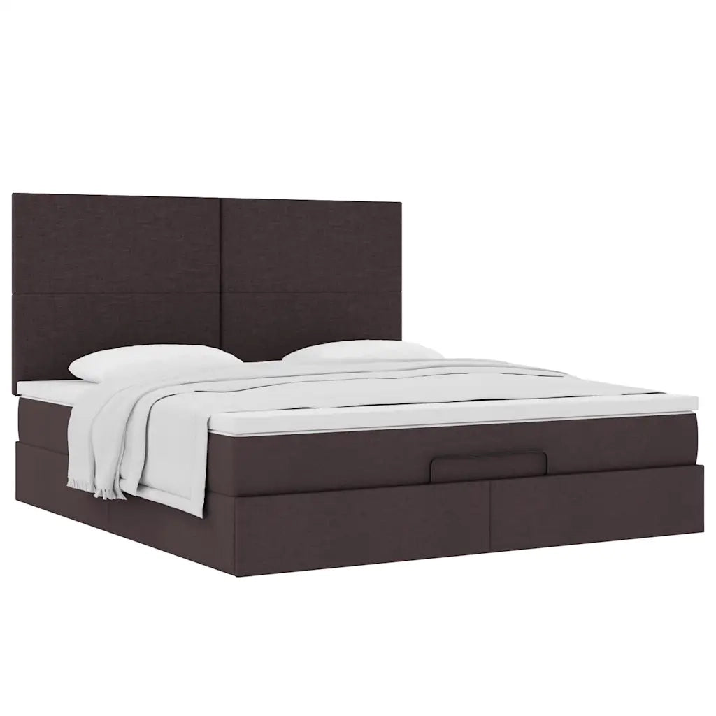 Struttura Letto Pouf con Materasso 160x200 cm in Tessuto 3313088