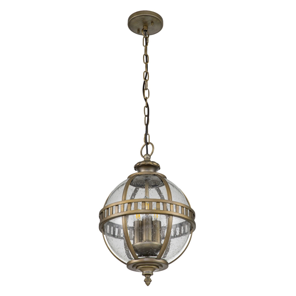 Lampada sospesa esterna Halleron Kichler bronzo 3 luci E14