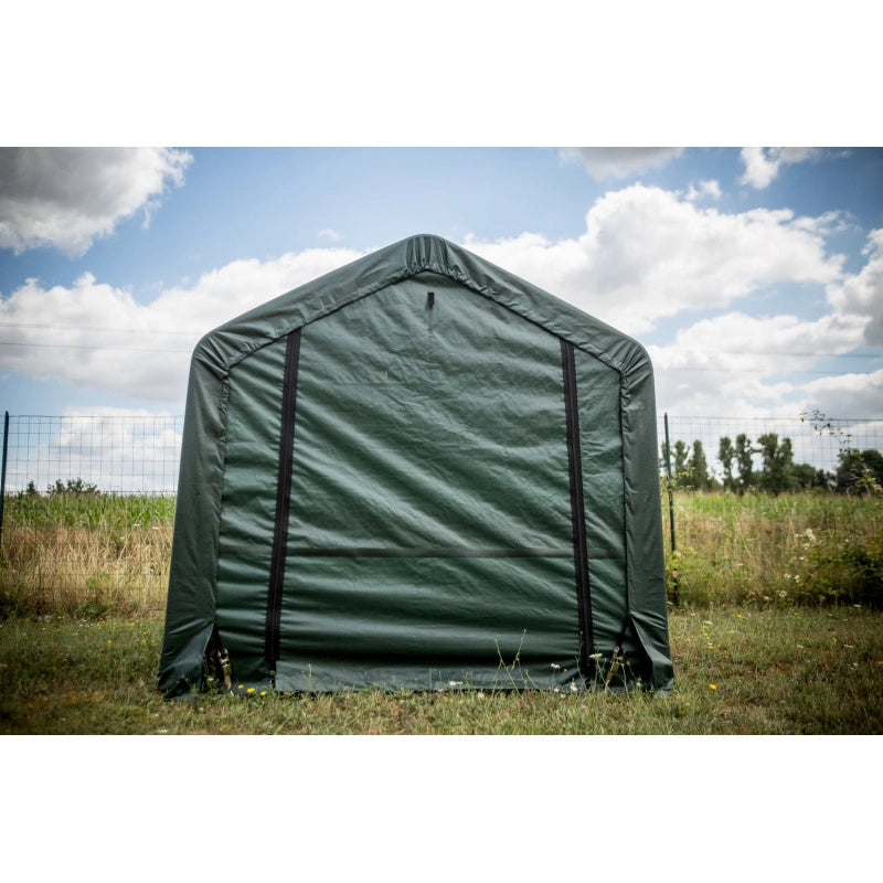 Casetta da giardino in telo rinforzato 1,83x1,83 m – polietilene 195 g/m² – con porta zip – verde da esterno – AT1818 Foresta