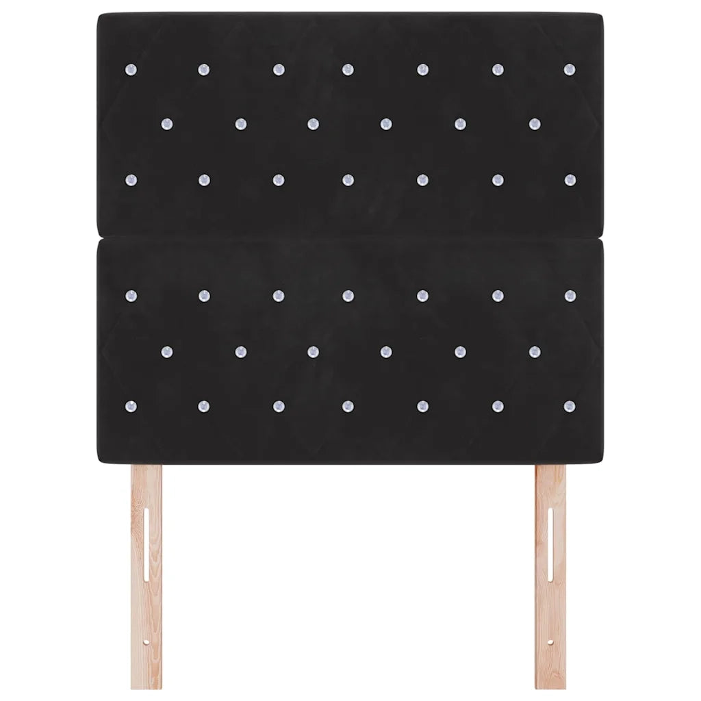 Testiera LED con luci a strisce a LED Nero 90 cm Velluto 3338350