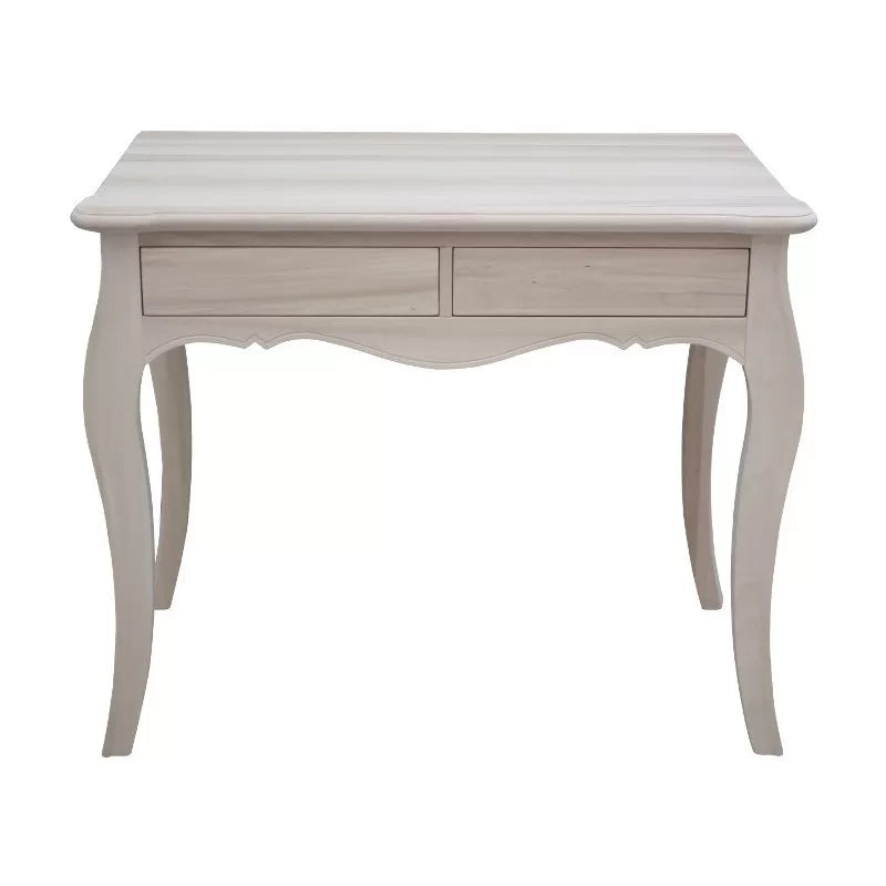 Scrivania 2 cassetti classica legno massello grezzo l.101 p.62 h.82 (3106) - Mobili 2G