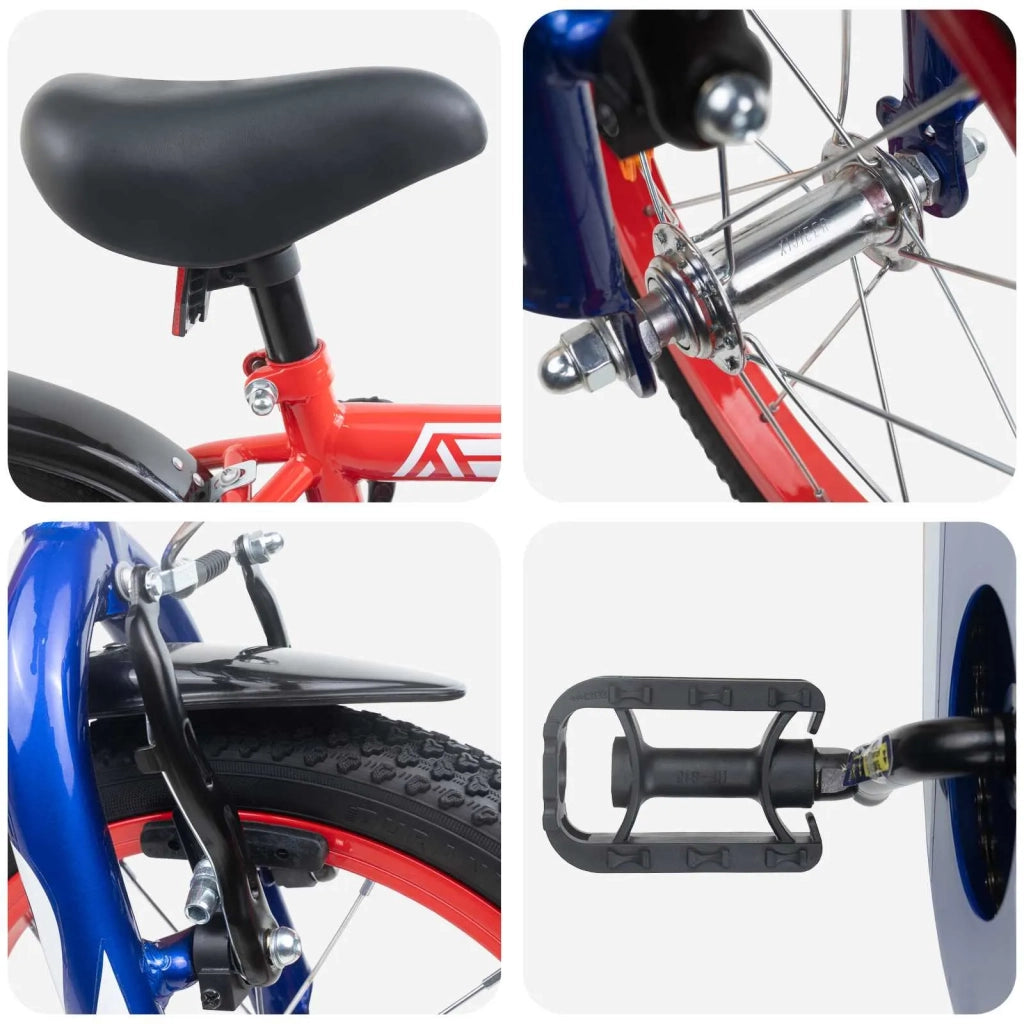 Bicicletta per Bambini 16 Pollici per bambini di 4-6 anni Rosso 42009619