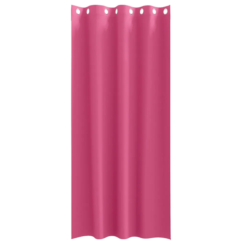 Tende Blackout con Anelli 2 pz Rosa Vivo 260 x 140 cm 4107407