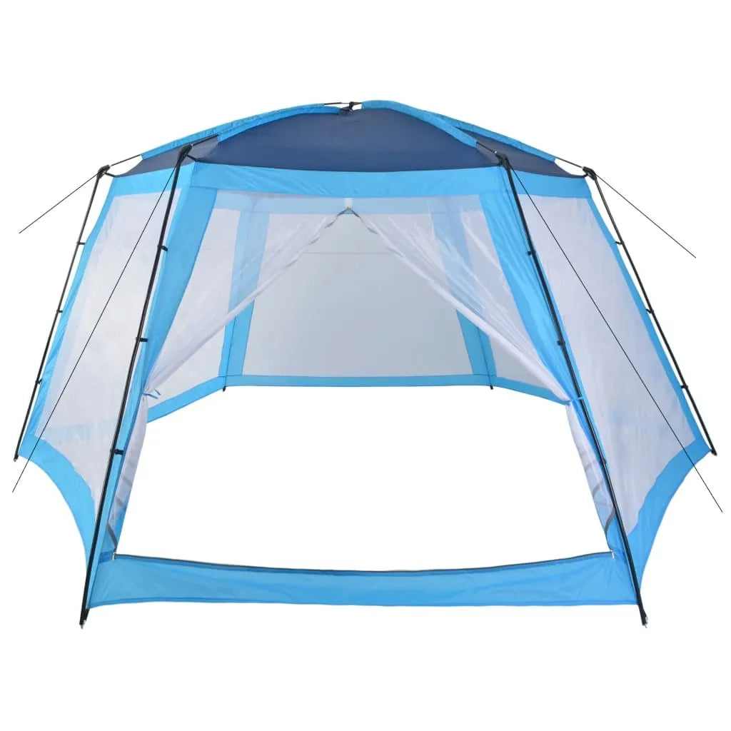 Tenda per Piscina-Tenda da esterno in Tessuto 590x520x250 cm Blu