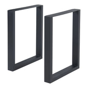 Set di 2 Gambe Rettangolari Makers per Mobili Fai da Te 72 x 60 cm Acciaio Nero [en.casa]