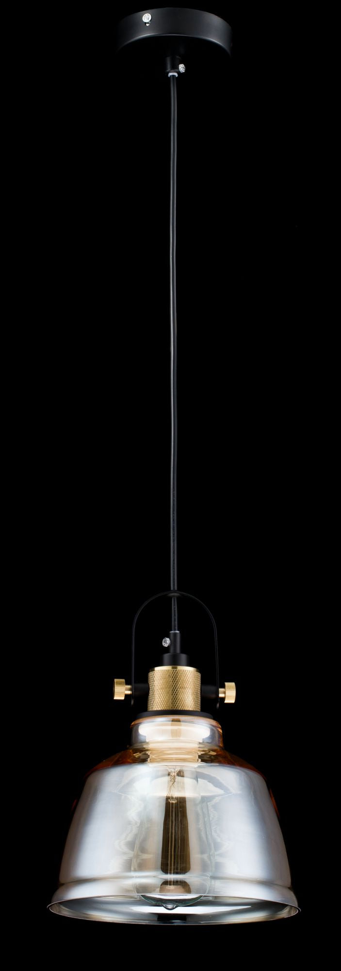 Lampada pendente Pendant in Metallo Irving Nero