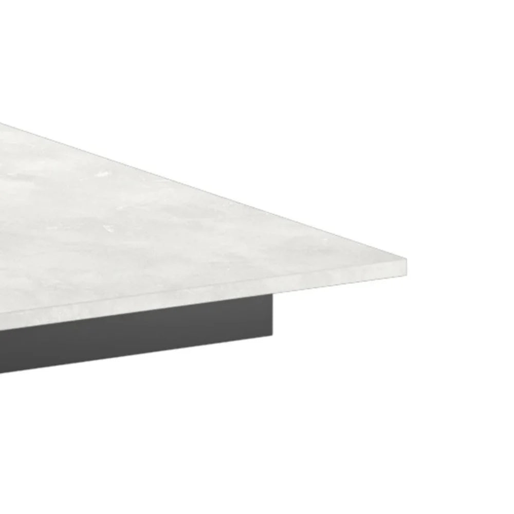 Tavolo da pranzo allungabile effetto cemento bianco Pluto 140-190x90 cm fino a 8 posti Made in Italy | Duzzle