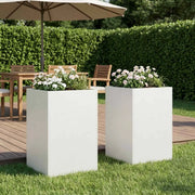 Vaso da giardino 2 pz Bianco 50 x 50 x 75 cm 8005389