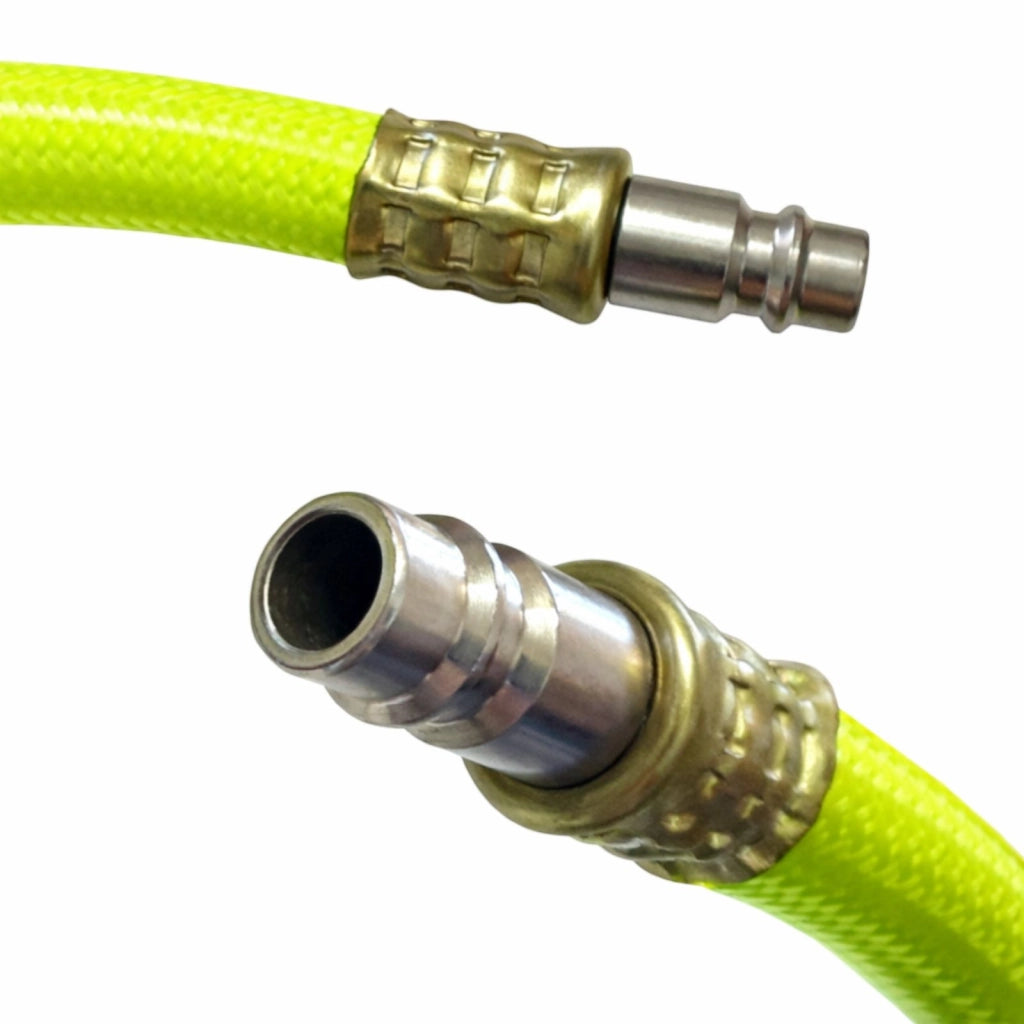 Tubo Aria Compressa 20m PVC Rinforzato 300 PSI Attacco Rapido 1/4'' 10x15 mm