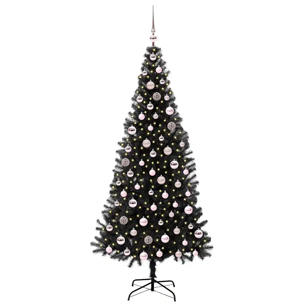 Albero di Natale con 300 LED con supporto Nero 210 cm PVC 3396489